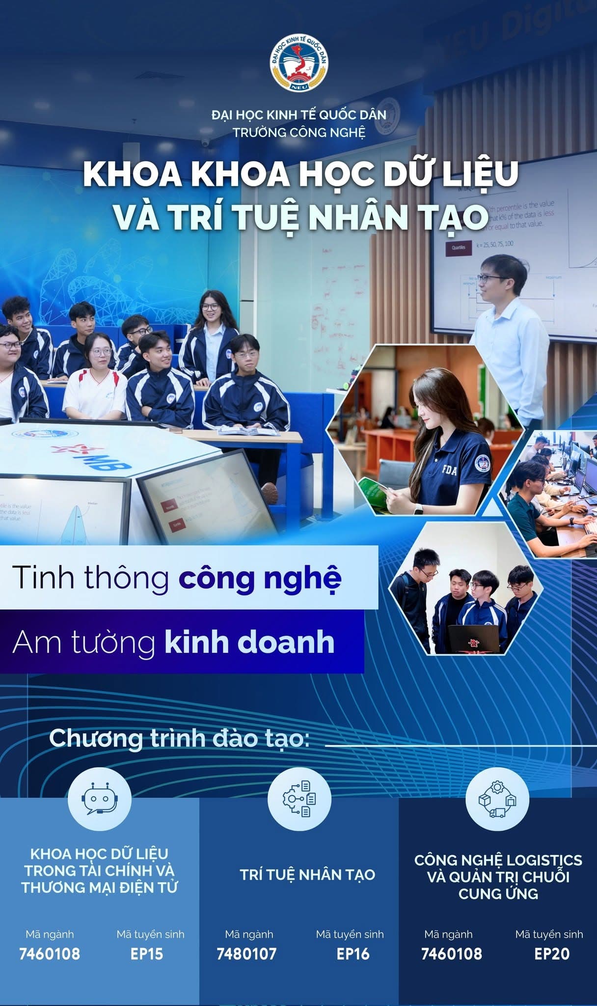 Ba chương trình đào tạo của Khoa KHDL&TTNT thuộc nhóm ngành được hưởng chính sách học bổng của Chính phủ
